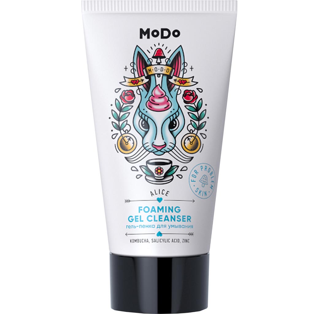 324333 ALF MODUM MODO Üzün yuyulması üçün gel-köpük ALICE - problemli dəri üçün, 150 q. 