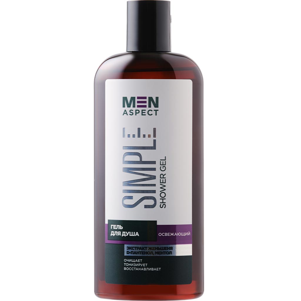 340403 MODUM MEN ASPECT Təravətləndirici duş geli SIMPLE, 250 ml 340403 MODUM MEN ASPECT Təravətləndirici duş geli SIMPLE, 250 ml