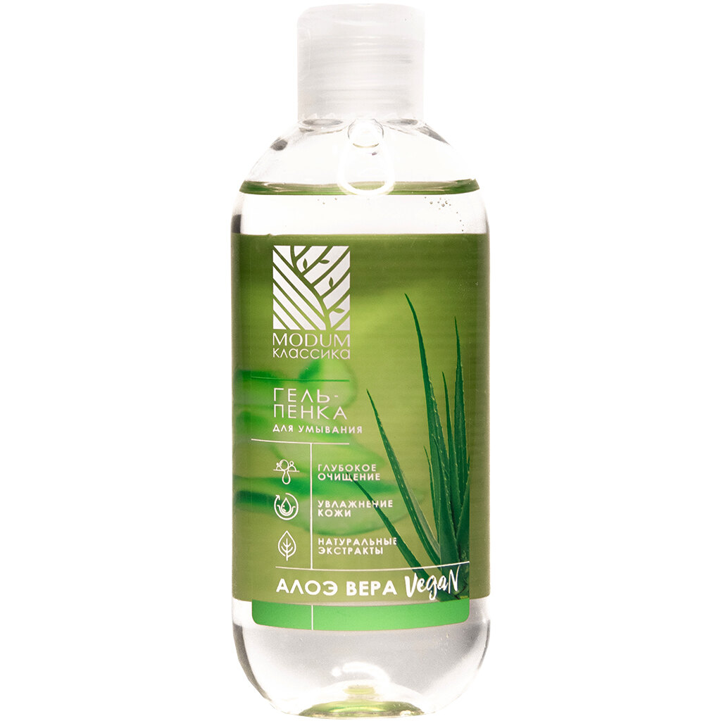 342308 MODUM Klassika Üz üçün yuyunmaq üçün gel-köpük Aloe vera, 200 ml