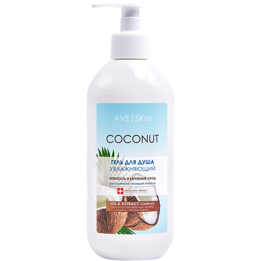 343513 MODUM Duş geli Ave Skin Nəmləndirici Coconut, 400 ml