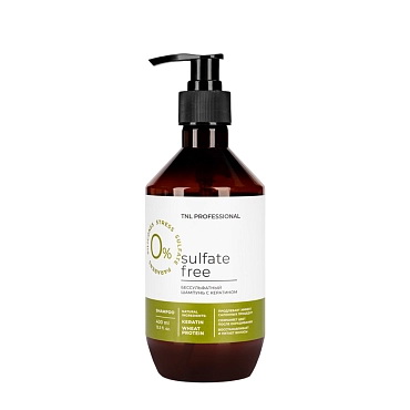 385899 TNL Professional Saçlar üçün sulfatsız şampun Sulfate Free - keratin və dozator ilə, 400 ml 385899 TNL Professional Saçlar üçün sulfatsız şampun Sulfate Free - keratin və dozator ilə, 400 ml