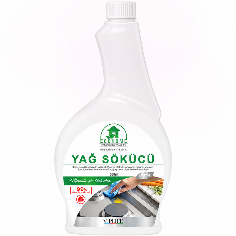 540001 ECOHOME Premium Yağ sökücü 500 ml 540001 ECOHOME Premium Yağ sökücü 500 ml