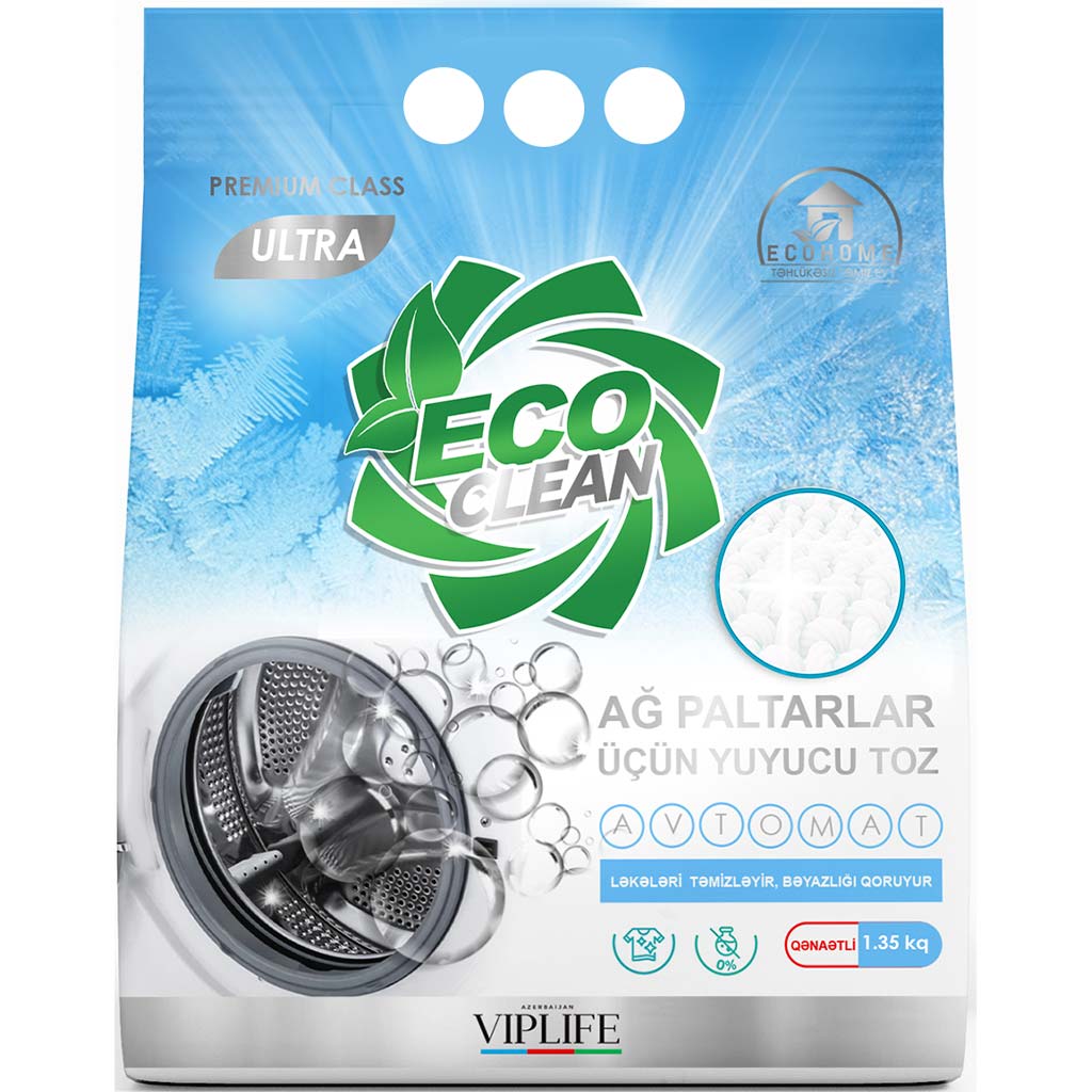 540020 ECOHOME Premium Class Ağ paltarlar üçün yuyucu toz 1350 qr. 540020 ECOHOME Premium Class Ağ paltarlar üçün yuyucu toz 1350 qr.