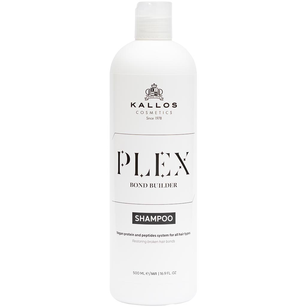 550002 KALLOS Plex Bütün saç növləri üçün bərpaedici şampun Bond Builder, 500 ml