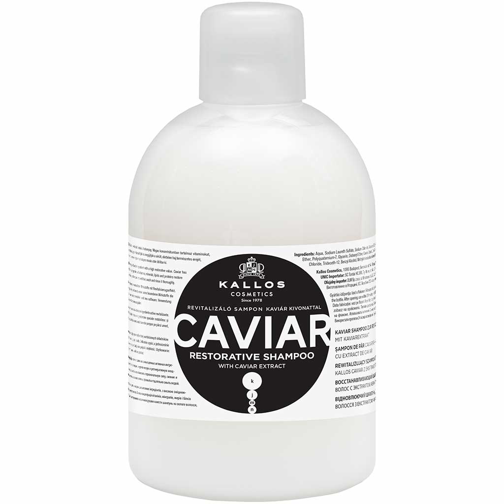 550026 KALLOS KJMN Qara kürü ekstraktı ilə saçlar üçün bərpaedici şampun Caviar, 1000 ml 550026 KALLOS KJMN Qara kürü ekstraktı ilə saçlar üçün bərpaedici şampun Caviar, 1000 ml