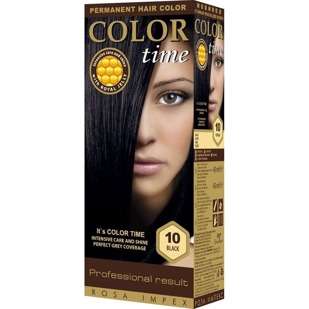 800031 REGAL Saç boyası ''Color Time" № 10 qara 100 ml