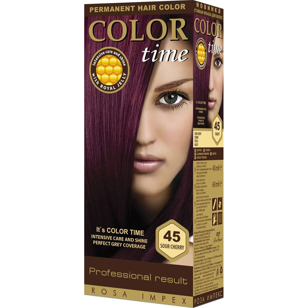 800038 REGAL Saç boyası ''Color Time" № 45 albalı 40 ml boyayıcı gel + 60 ml oksidləşdirici 