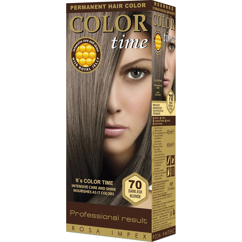 800044 REGAL Saç boyası ''Color Time" № 70 tünd küli-xurmayı 40 ml boyayıcı gel + 60 ml oksidləşdirici  