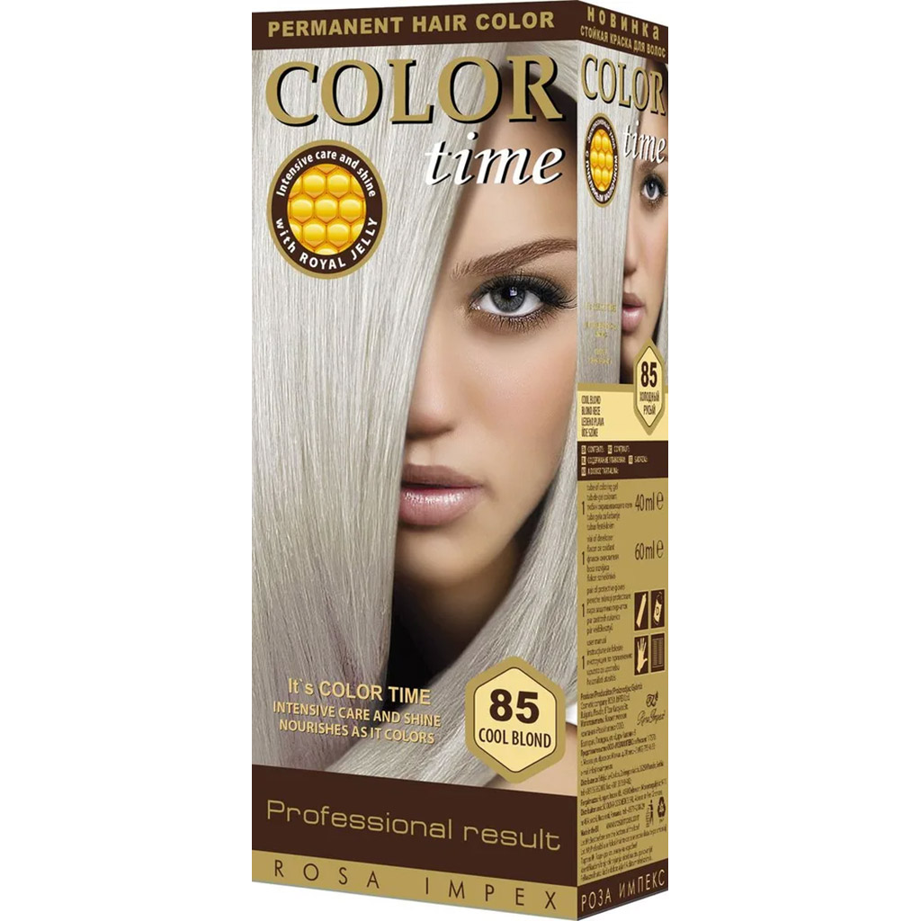800049 REGAL Saç boyası ''Color Time" № 85 soyuq xurmayı 40 ml boyayıcı gel + 60 ml oksidləşdirici 