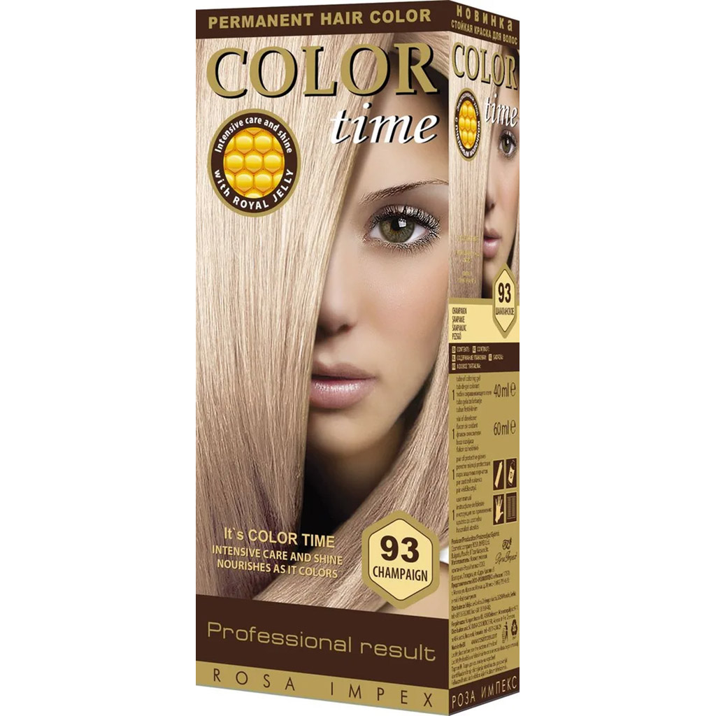 800053 REGAL Saç boyası ''Color Time" № 93 şampan 40 ml boyayıcı gel + 60 ml oksidləşdirici 
