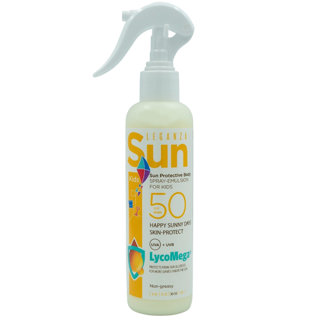 800334 REGAL Uşaqlar üçün günəşə qarşı qoruyucu sprey-emulsiya "Leganza Sun SPF50+" 200 ml 