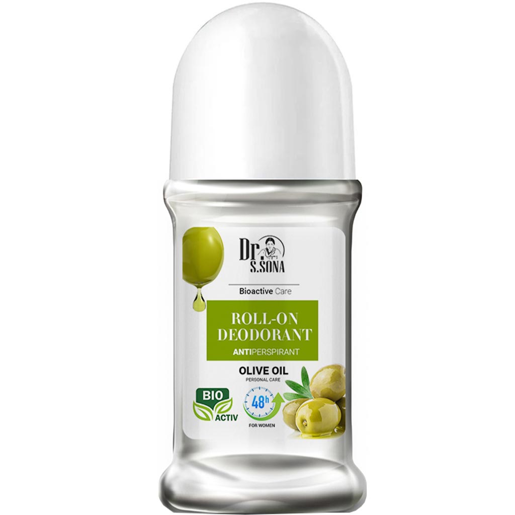 880006 Dr.Sona Bioactive Care Olive Oil Zeytun yağı ilə qadınlar üçün diyircəkli dezodorant-antiperspirant 50 ml