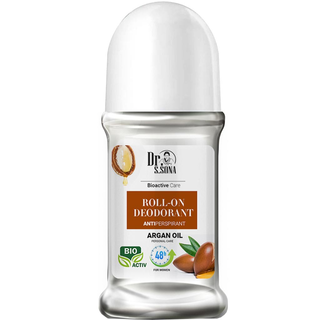 880008 Dr.Sona Bioactive Care Roll-On Deodorant Antiperspirant Argan Oil Arqan yağı ilə qadınlar üçün diyircəkli dezodorant-antiperspirant 50 ml 
