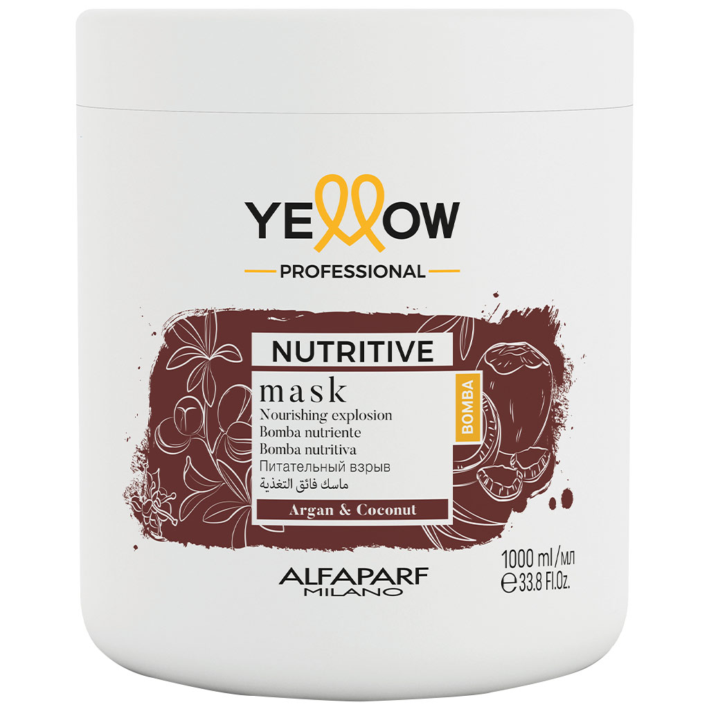 PF025394 YELLOW Nutritive Quru və zədələnmiş saçlar üçün qidalandırıcı maska, 1000 ml PF025394 YELLOW Nutritive Quru və zədələnmiş saçlar üçün qidalandırıcı maska, 1000 ml